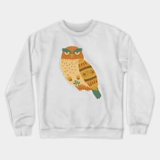 Autumn Folk Art Owl Crewneck Sweatshirt